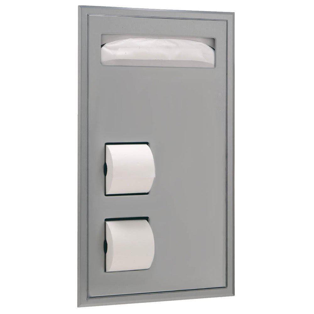 Bobrick Wall Mount Toilet Paper and Cover Dispenser 