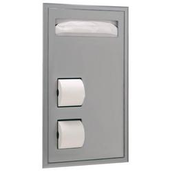 Stainless Steel Wall Mount Toilet Paper and Cover Dispenser