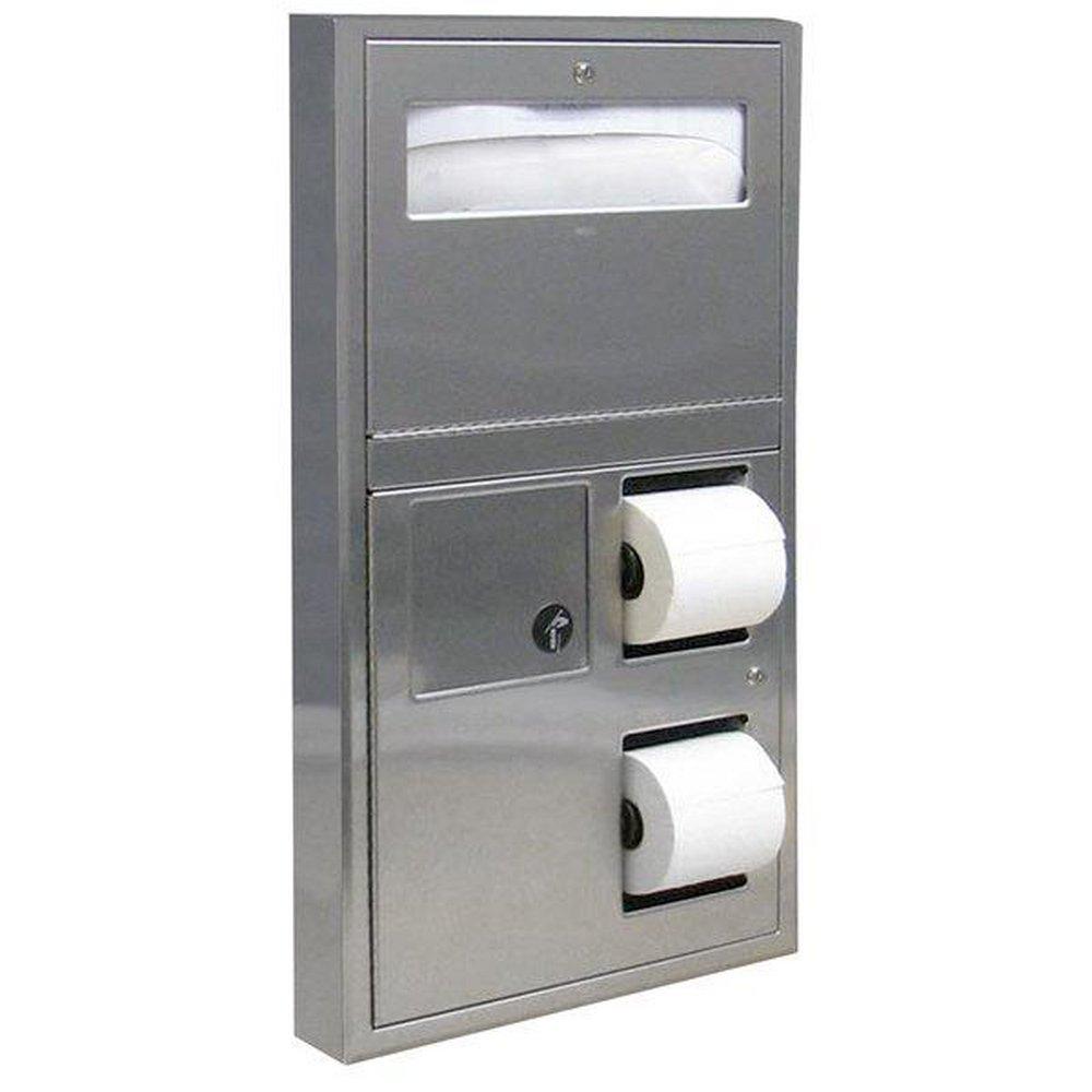 Bobrick Stainless Steel Toilet Paper & Cover Dispenser 