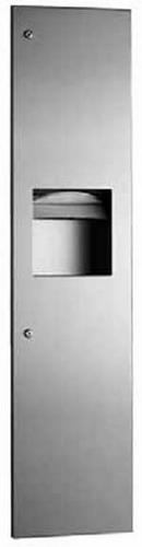 2-5/16 in. Paper Towel Dispenser with Waste Receptacle in Satin Stainless Steel