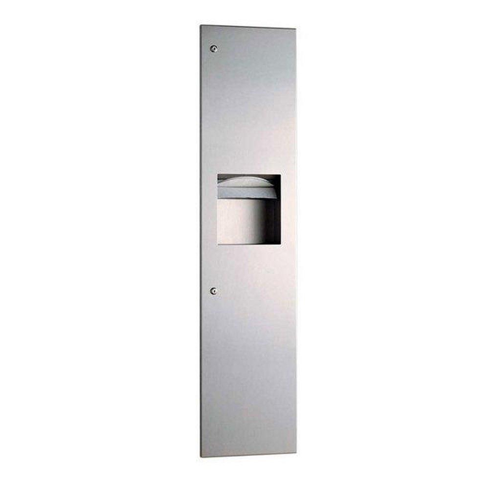 Bobrick Satin Stainless Steel Paper Towel Dispenser with Waste Receptacle 