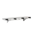 36 in. Stainless Steel Shelf with Mop and Broom Holders