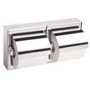 Bobrick Stainless Steel 2-Roll Toilet Paper Dispenser with Cover 