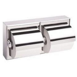 2-Roll Toilet Paper Dispenser with Cover in Stainless Steel