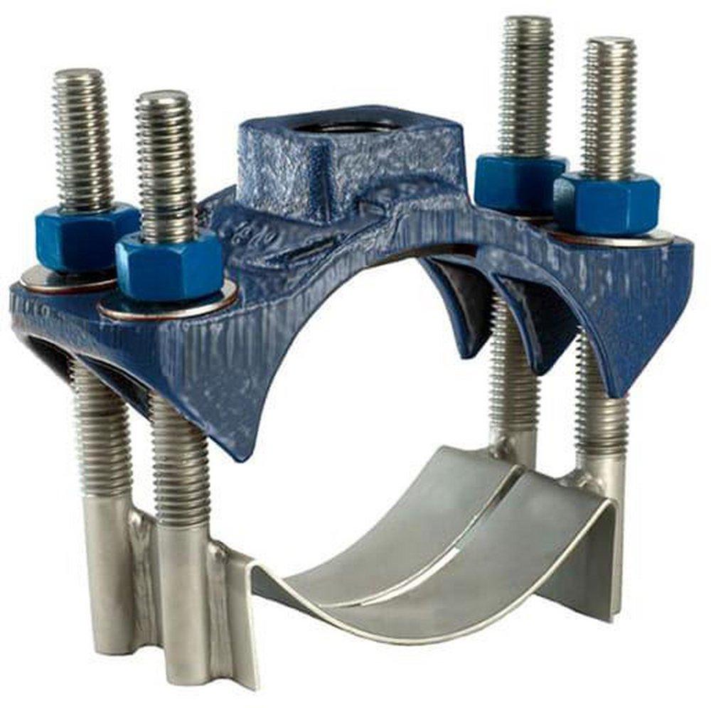 JCM Industries 8 in. CC Ductile Iron Double Strap Saddle 