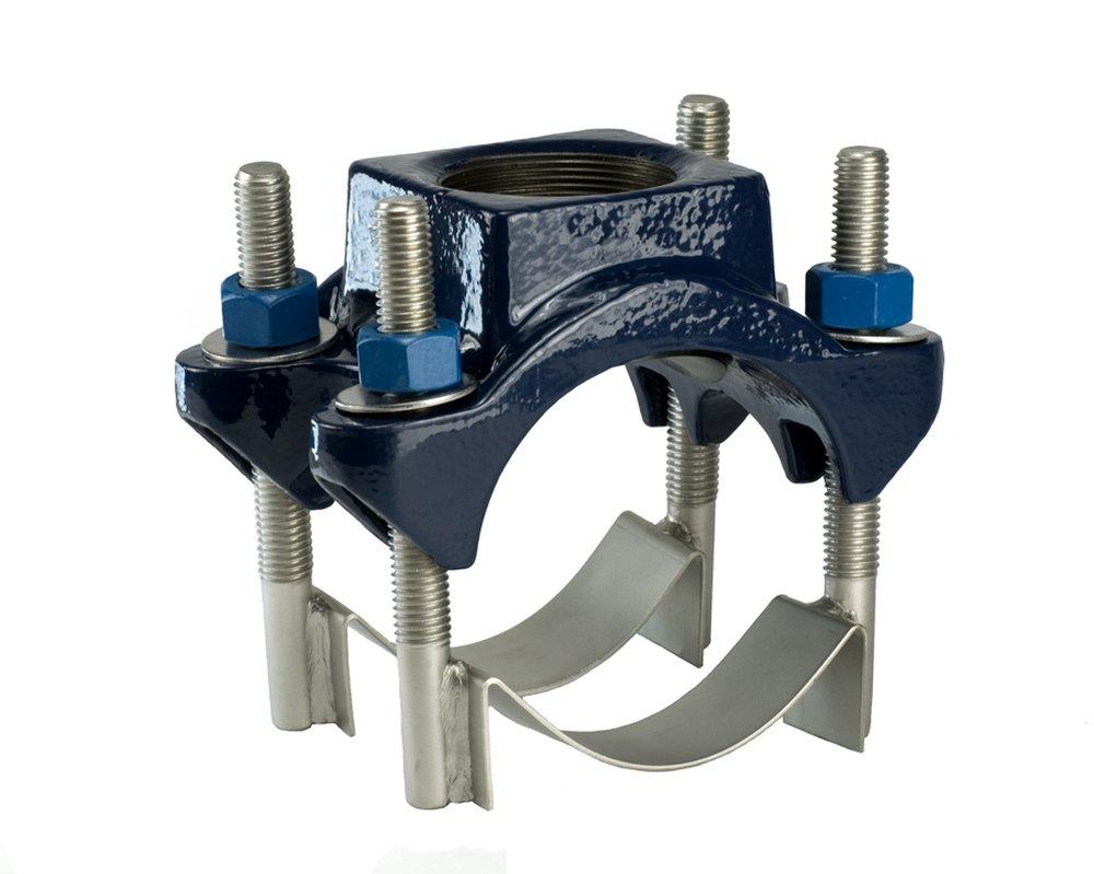 JCM Industries 6 in. IP Ductile Iron Double Strap Saddle 