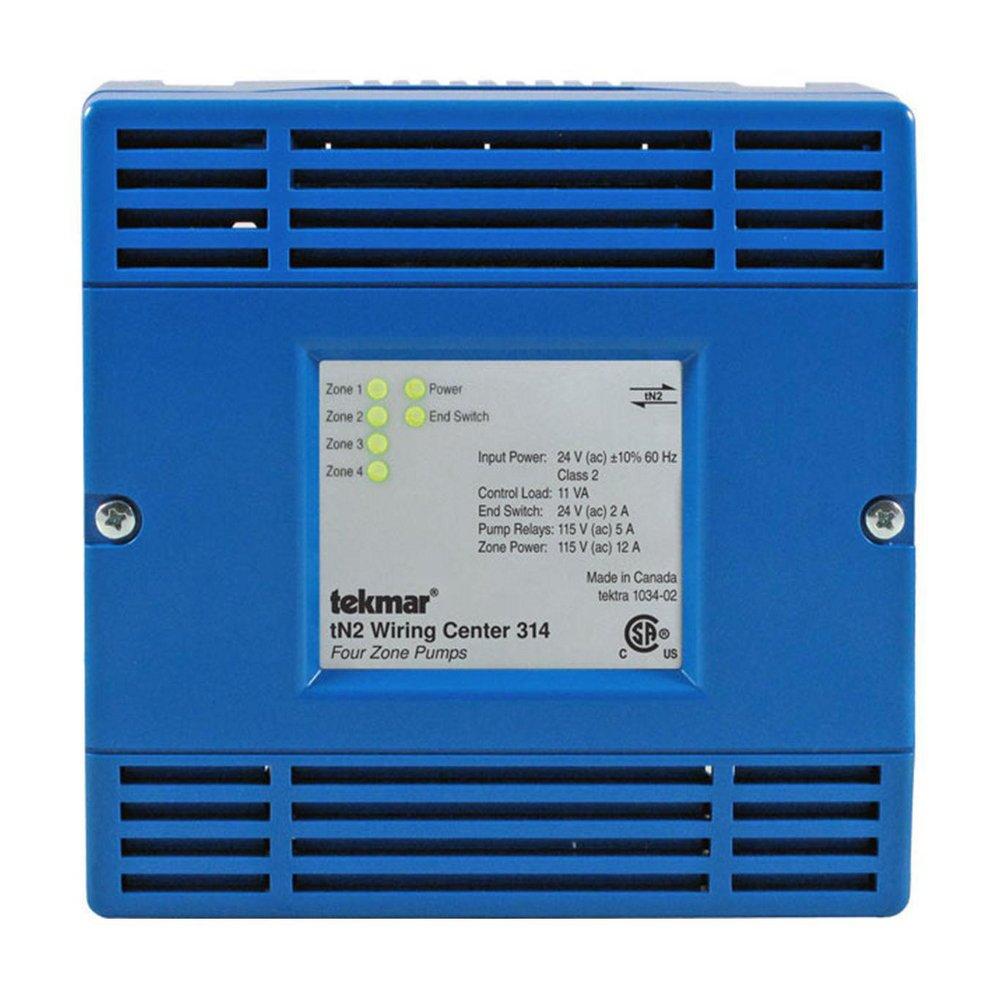 Tekmar Control Systems Blue 4-Zone Pump Wiring Center 