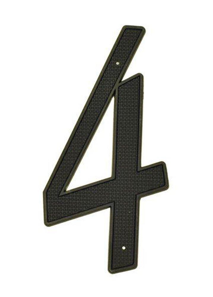 Better Home Black 4 in. Dies Cast House Number 4 