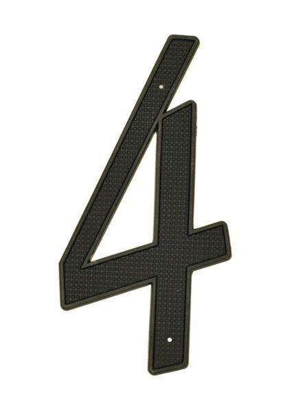 Better Home Black 4 in. Dies Cast House Number 0 