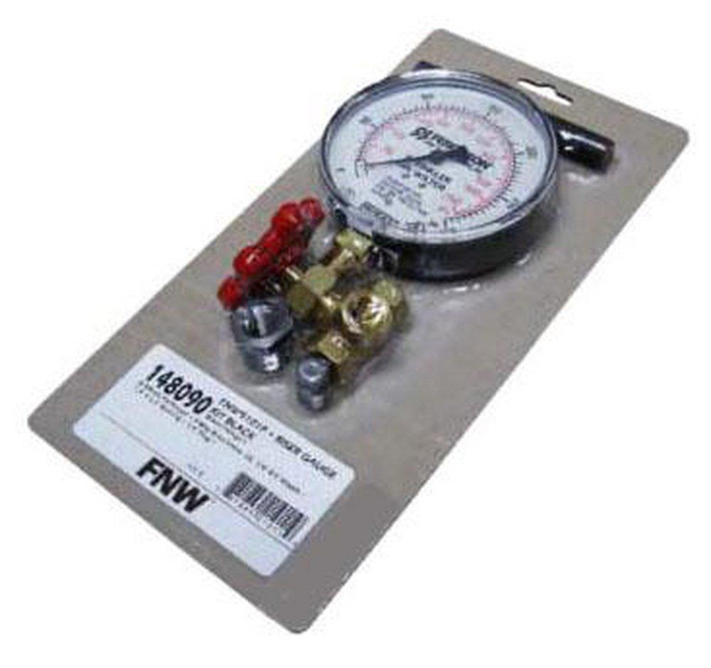 FNW&reg; Black NPT 400 psi Brass Riser Gauge Kit 