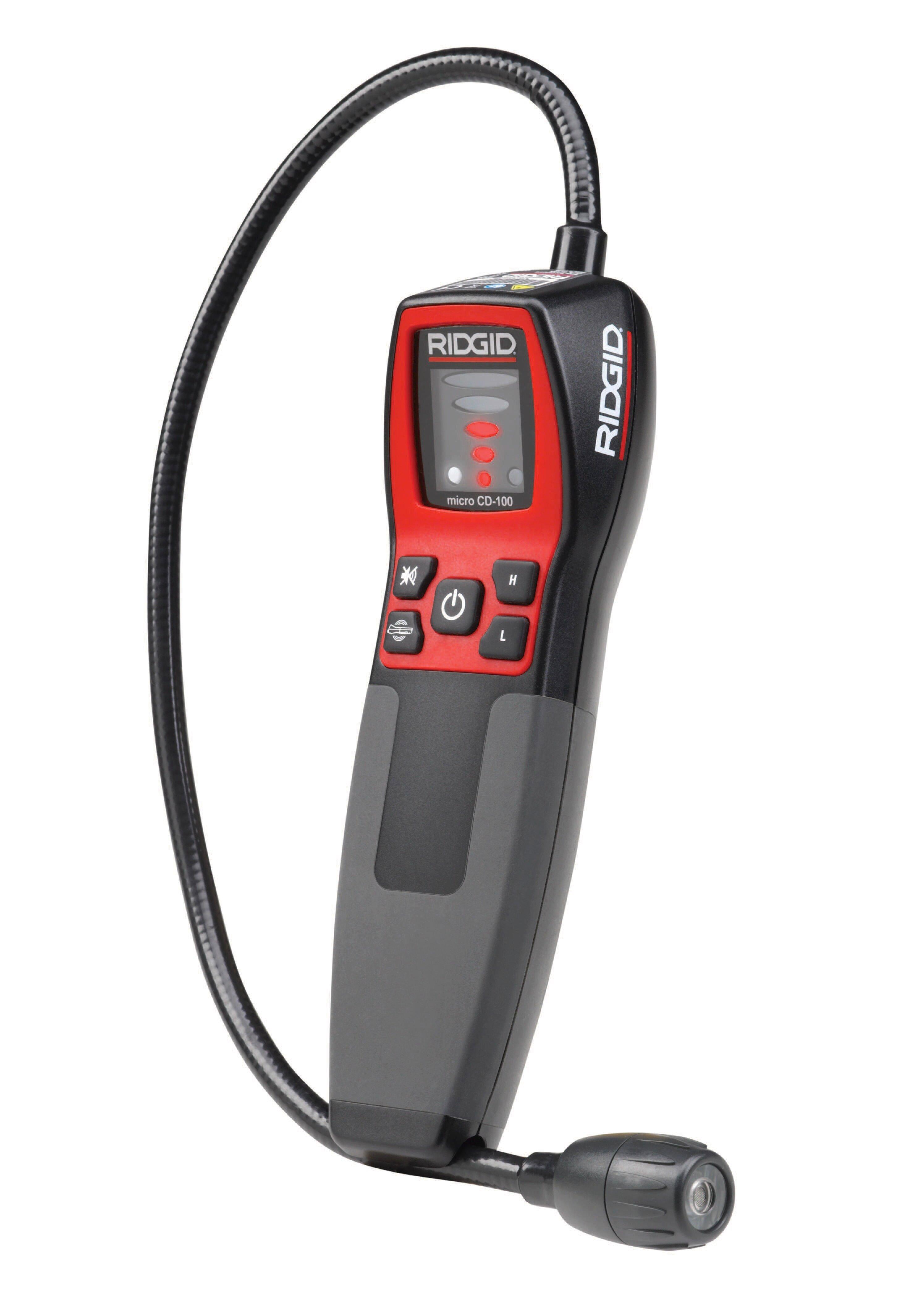 RIDGID Black Micro CD-100 Combustible Gas Detector in Black and Red 