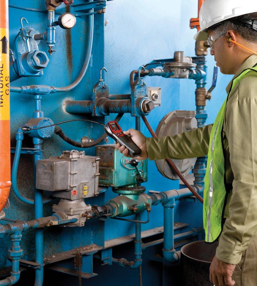 RIDGID Black Micro CD-100 Combustible Gas Detector in Black and Red 