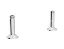 Pair of Straight Deck Unions for Bridge Faucet in Polished Chrome
