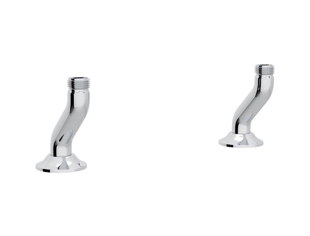 Perrin & Rowe Polished Chrome Brass Deck Union for U.4790X;U.4791L Bridge Faucets 