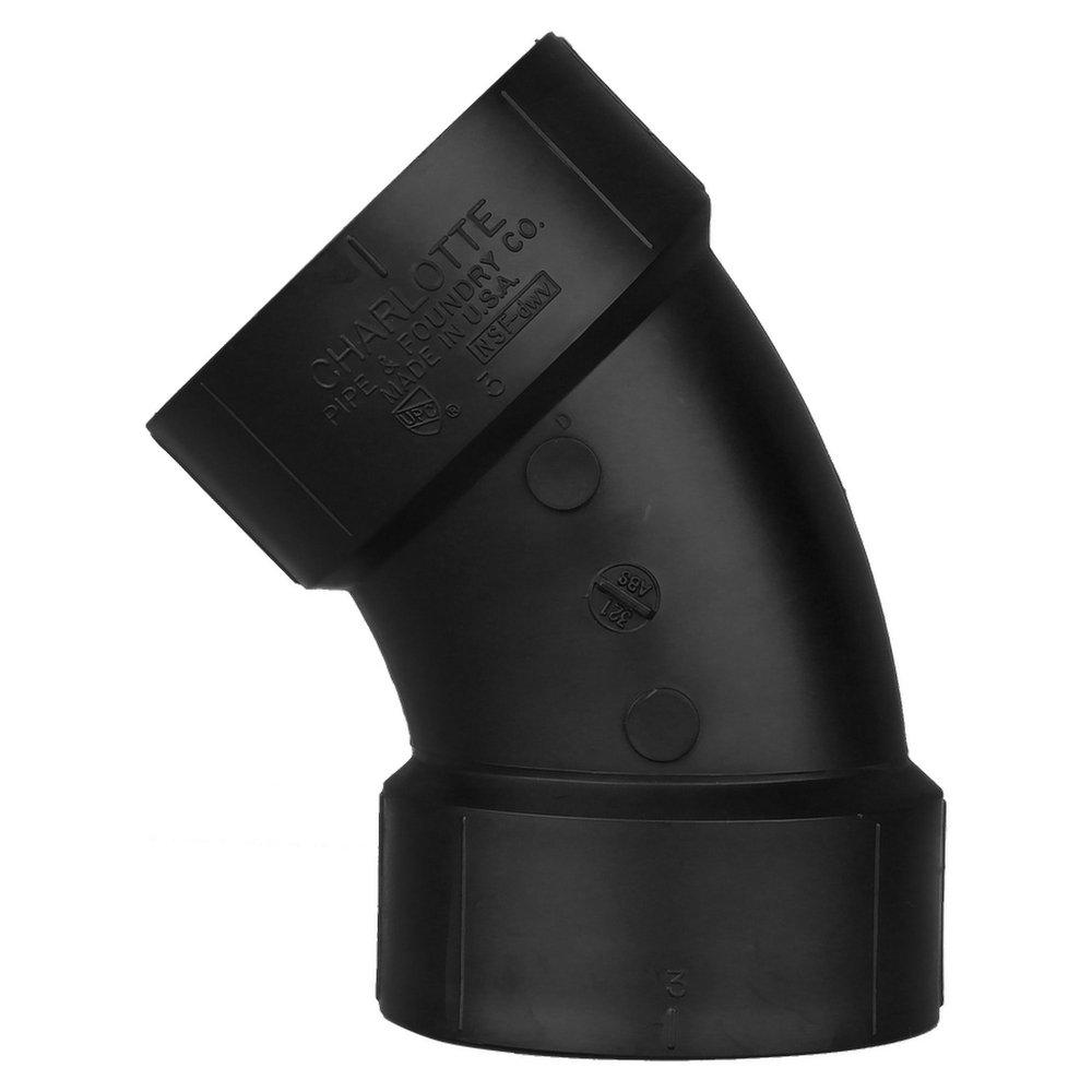 Black ABS DWV 45° Elbow 