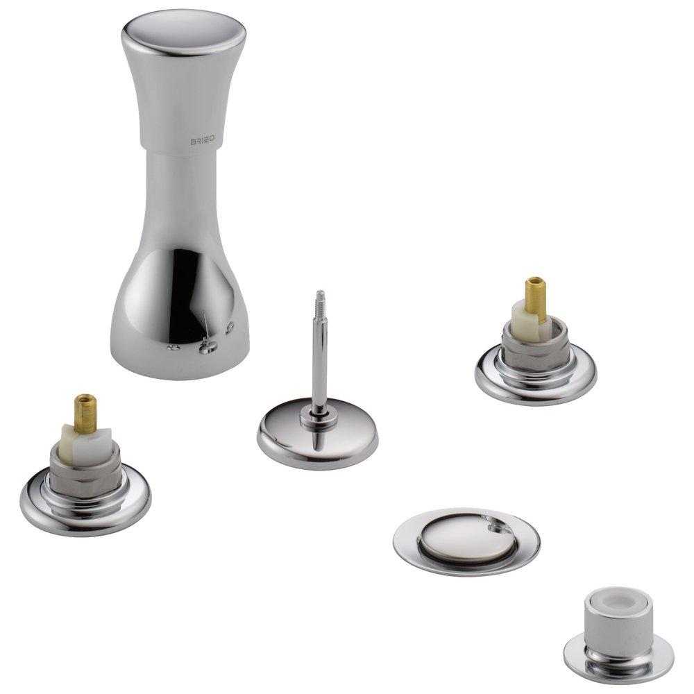 Brizo Chrome 3-Hole Bidet Faucet with Triple Lever Handle 