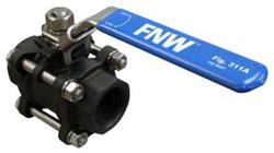 3 in. Carbon Steel Full Port FPT 1000# 3-Piece Locking Lever Ball Valve