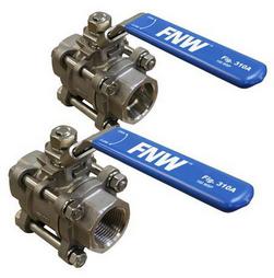 1 in. Stainless Steel 3-Piece Full Port Socket Weld 1000# Ball Valve