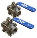 FNW&reg; 1 in. 3-Piece Full Port 1000 PSI CWP Stainless Steel Ball Valve with Socket Ends 