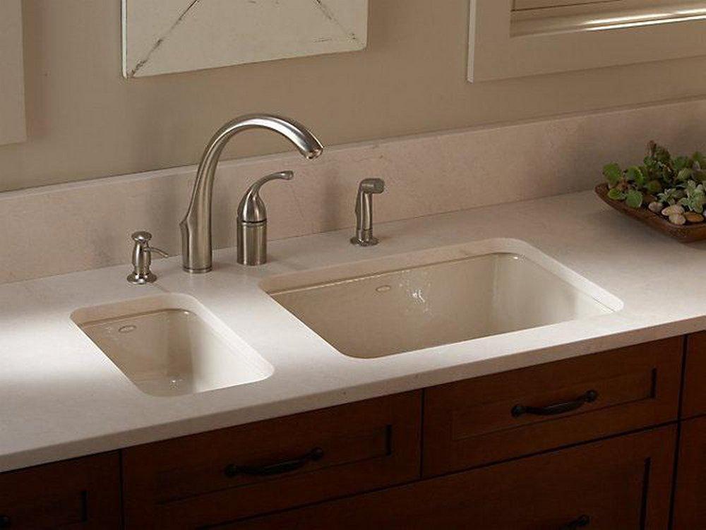 KOHLER White 24-1/4 x 18-3/4 in. No Hole Cast Iron Single Bowl Dual Mount Kitchen Sink 