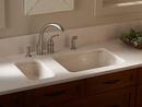 KOHLER White 24-1/4 x 18-3/4 in. No Hole Cast Iron Single Bowl Dual Mount Kitchen Sink 