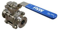 1 in. Stainless Steel CF8M Sanitary Clamp End 400# Ball Valve