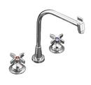 Two Handle Deck Mount Service Faucet in Polished Chrome (Handles Sold Separately)