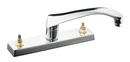 1.5 gpm 3-Hole Double Lever Handle Kitchen Base Faucet in Polished Chrome (Less Spray)
