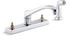 1.5 gpm Deckmount Kitchen Sink Faucet Swing Spout Flexible Connection in Polished Chrome (Less Handle)