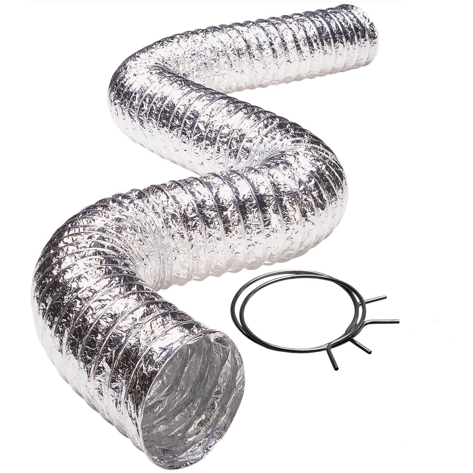 Deflecto Silver 5 ft. Silver Flexible Air Duct 
