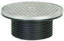 Sioux Chief No Hub Ductile Iron Cleanout Fixture with 6-1/2 in. Round Stainless Steel Ring and Cover 