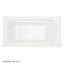 Signature Hardware White 60 x 32 in. Soaker Alcove Bathtub with Left Drain 