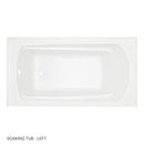 60 in. x 32 in. Soaker Alcove Bathtub with Left Drain in White