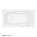 Signature Hardware White 59-3/4 x 32 in. Soaker Alcove Bathtub with Left Drain 