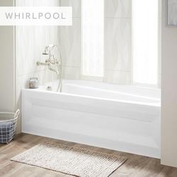 60 in. x 32 in. Whirlpool Alcove Bathtub with Left Drain in White