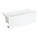 Signature Hardware White 60 x 32 in. Whirlpool Alcove Bathtub with Drain in White 