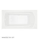 Signature Hardware White 60 x 32 in. Whirlpool Alcove Bathtub with Drain in White 