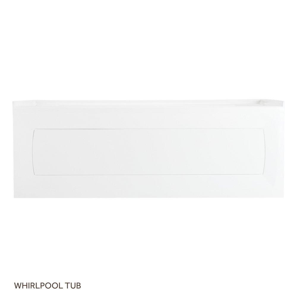 Signature Hardware White 60 x 32 in. Whirlpool Alcove Bathtub with Drain in White 