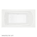 Signature Hardware White 60 x 32 in. Whirlpool Alcove Bathtub with Drain in White 