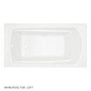 Signature Hardware White 60 x 32 in. Whirlpool Alcove Bathtub with Drain in White 