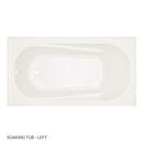 59-3/4 x 32 in. Soaker Alcove Bathtub with Left Drain in Biscuit