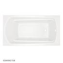Signature Hardware White 59-1/2 x 32 in. Soaker Drop-In Bathtub End Drain 