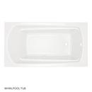 Signature Hardware White 59-1/2 x 32 in. Whirlpool Drop-In Bathtub End Drain 