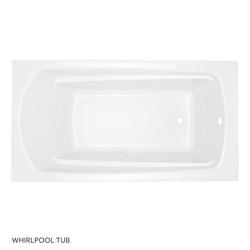 59-1/2 x 32 in. Whirlpool Drop-In Bathtub with End Drain in White