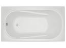 60 x 32 in. Air Bath Drop-In Bathtub with End Drain in White