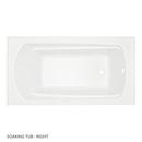 Signature Hardware White 60 x 32 in. Soaker Alcove Bathtub with Right Drain 