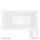60 x 32 in. Air Bath Alcove Bathtub Right Drain in White