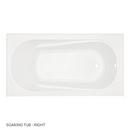 Signature Hardware White 59-3/4 x 32 in. Soaker Alcove Bathtub with Right Drain 
