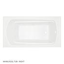 Signature Hardware White 60 x 32 in. Whirlpool Alcove Bathtub with Drain in White 
