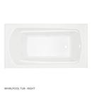 Signature Hardware White 60 x 32 in. Whirlpool Alcove Bathtub with Drain in White 